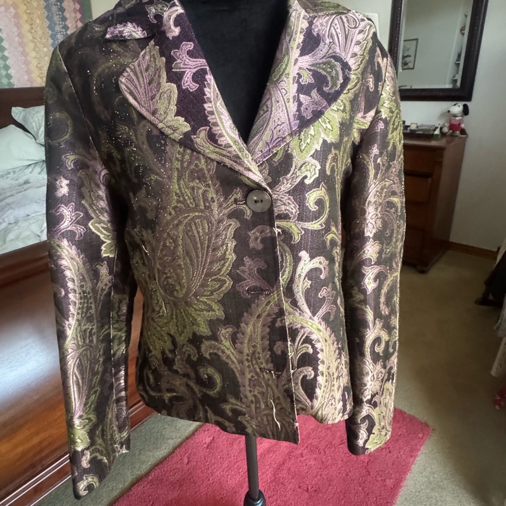 Chico's Multicolor silk rayon Paisley Blazer
